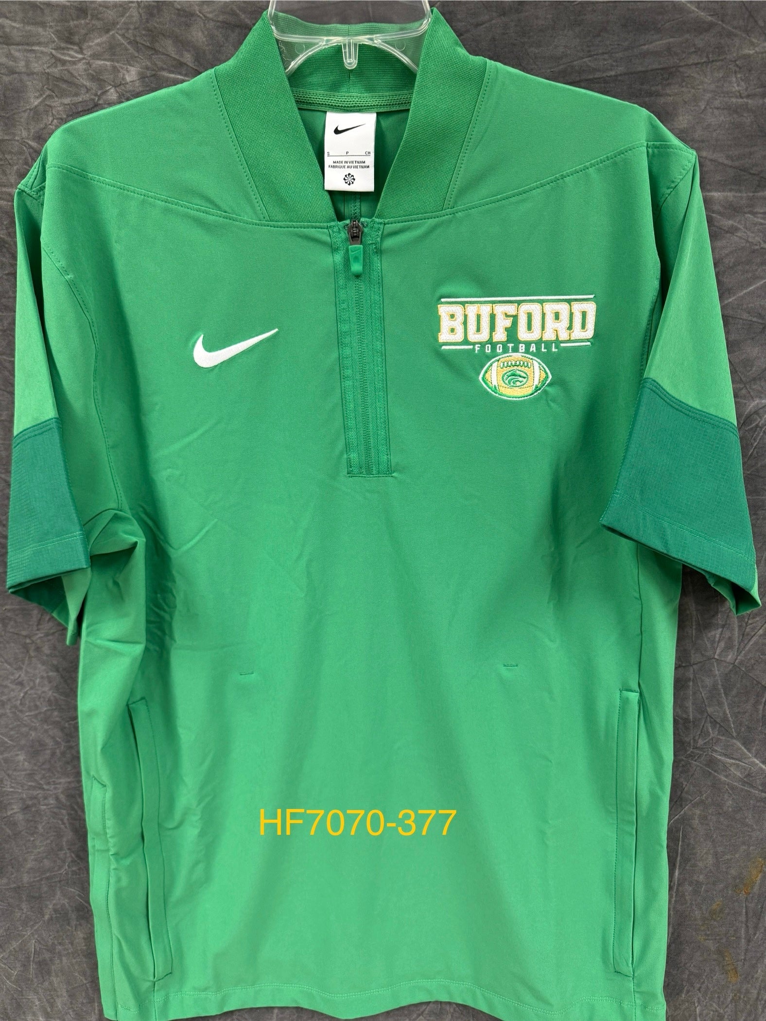 A-3) HF7070-377 Nike Green LWT Coach Jacket S/S | Buford Athletics