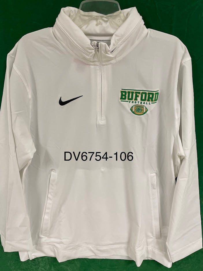 BA 4 DV6754 106 Men s White Anthracite Nike Lightweight L S Coach Jacket w Hood Buford Athletics